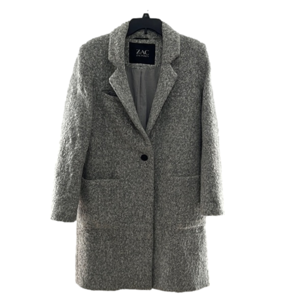 Zac Zac Posen Grey Coat Size 10 EUC